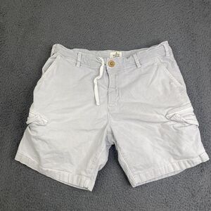 Marine Layer Shorts Mens 32 Light Gray Cargo Drawstring Cotton Spring 22 Casual